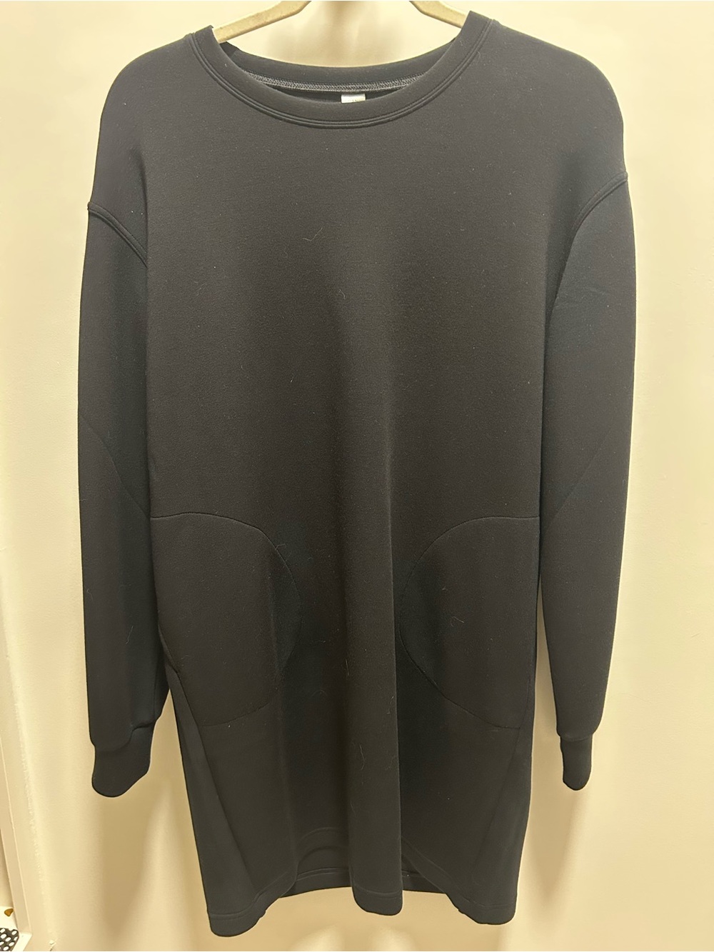 SPANX Black Crewneck Longline Dress Pullover